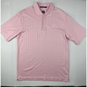 MENS TIGER WOODS COLLECTION SHORT SLEEVE DRI FIT POLO Pink Pelican Creek ￼
